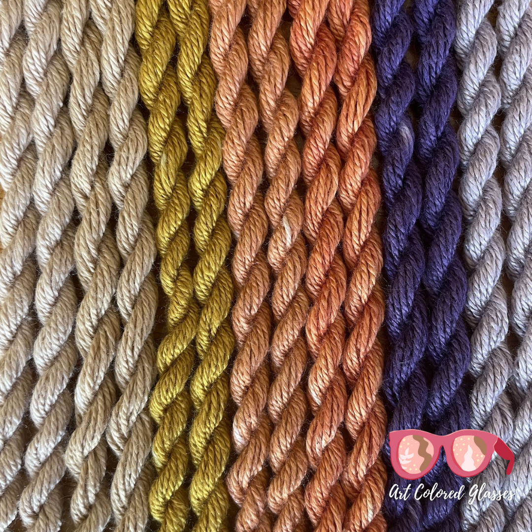 Spun Silk Embroidery Thread - Naturally Dyed