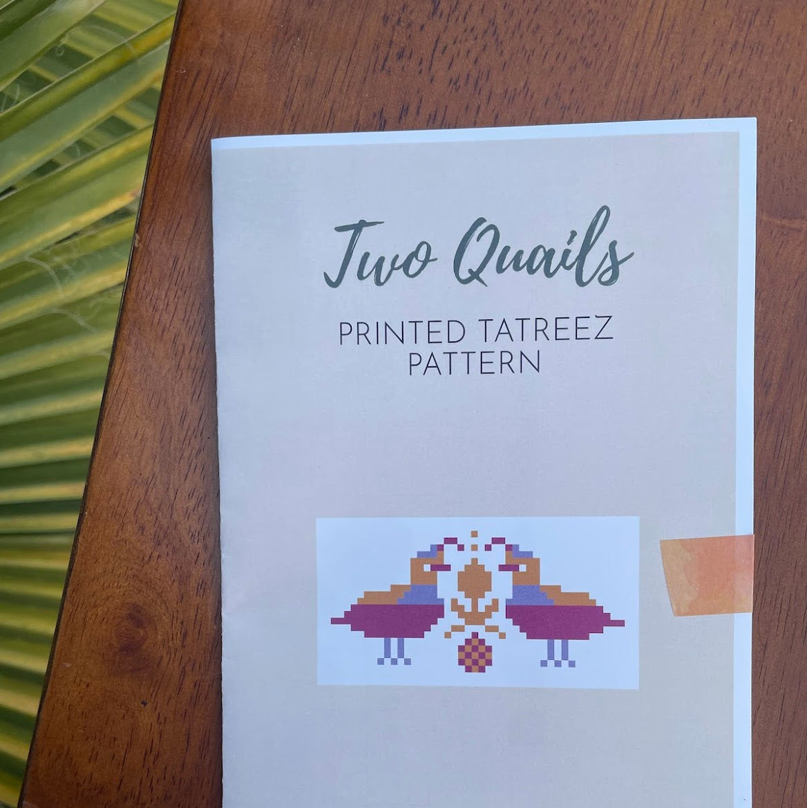 Two Quails Tatreez - Paper Pattern