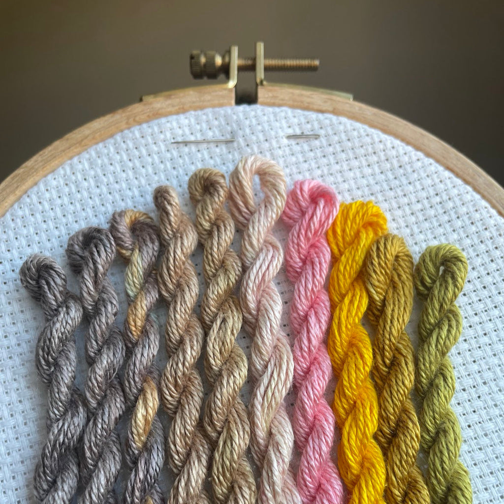 Spun Silk Embroidery Thread - Naturally Dyed