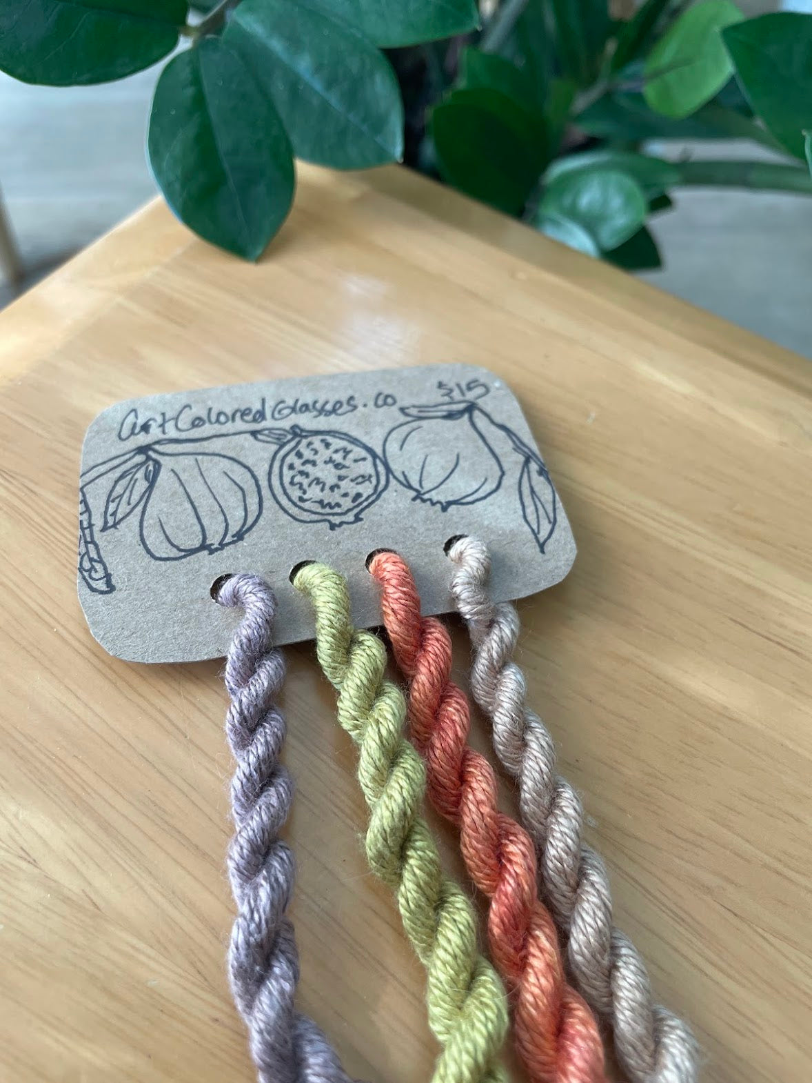 Palestinian Fig Spun Silk Thread Set - Naturally Dyed