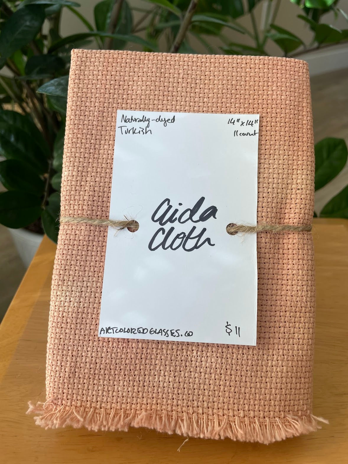 14" x 14" Soft Turkish Aida Cloth – Naturally Dyed (11 Count)