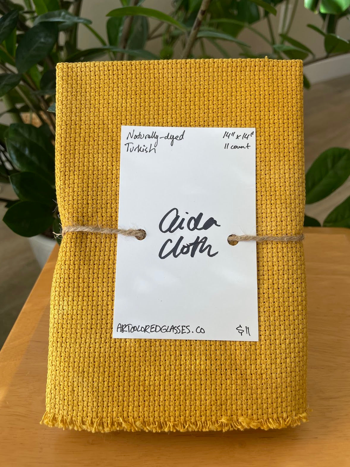 14" x 14" Soft Turkish Aida Cloth – Naturally Dyed (11 Count)