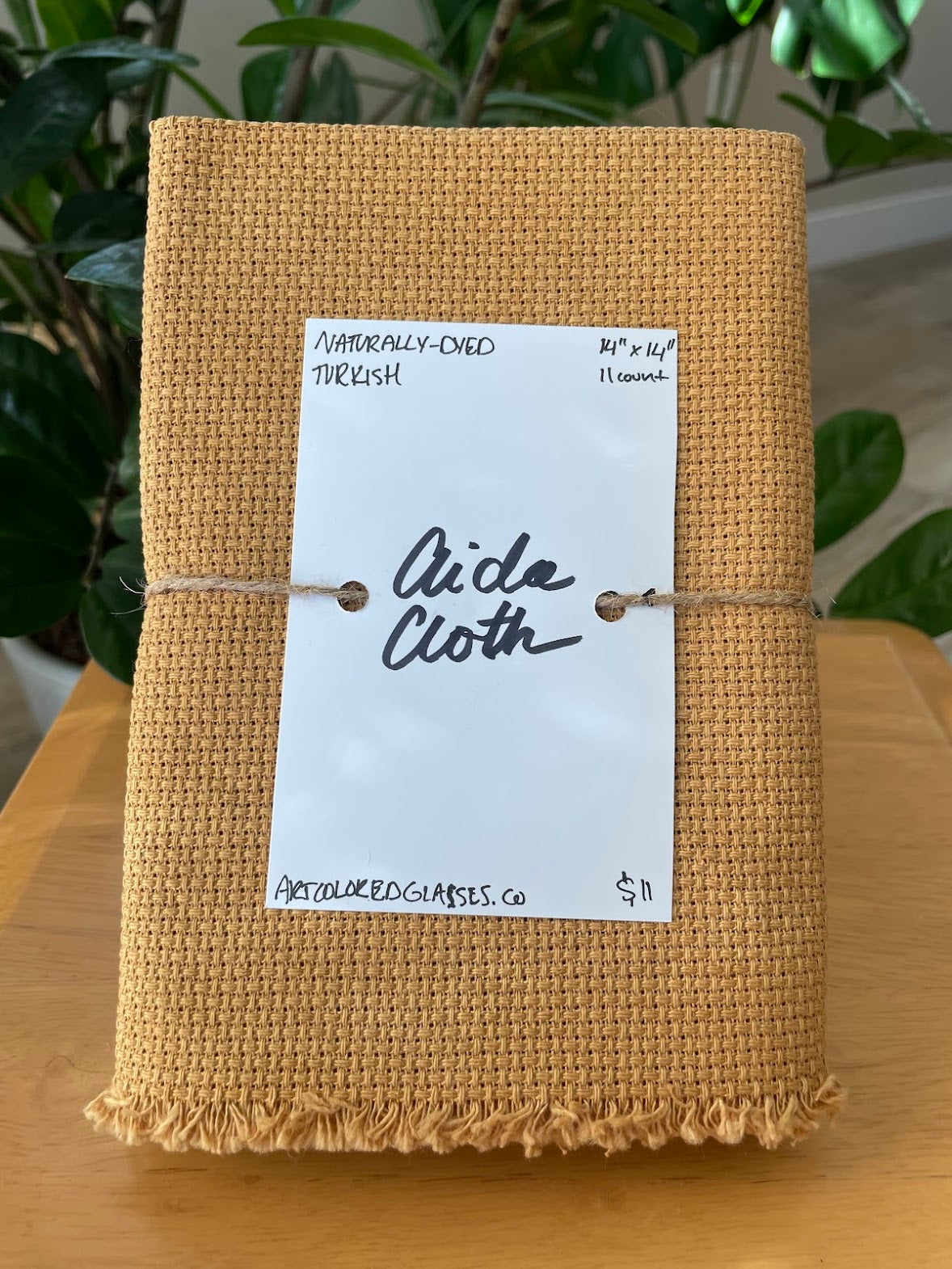 14" x 14" Soft Turkish Aida Cloth – Naturally Dyed (11 Count)