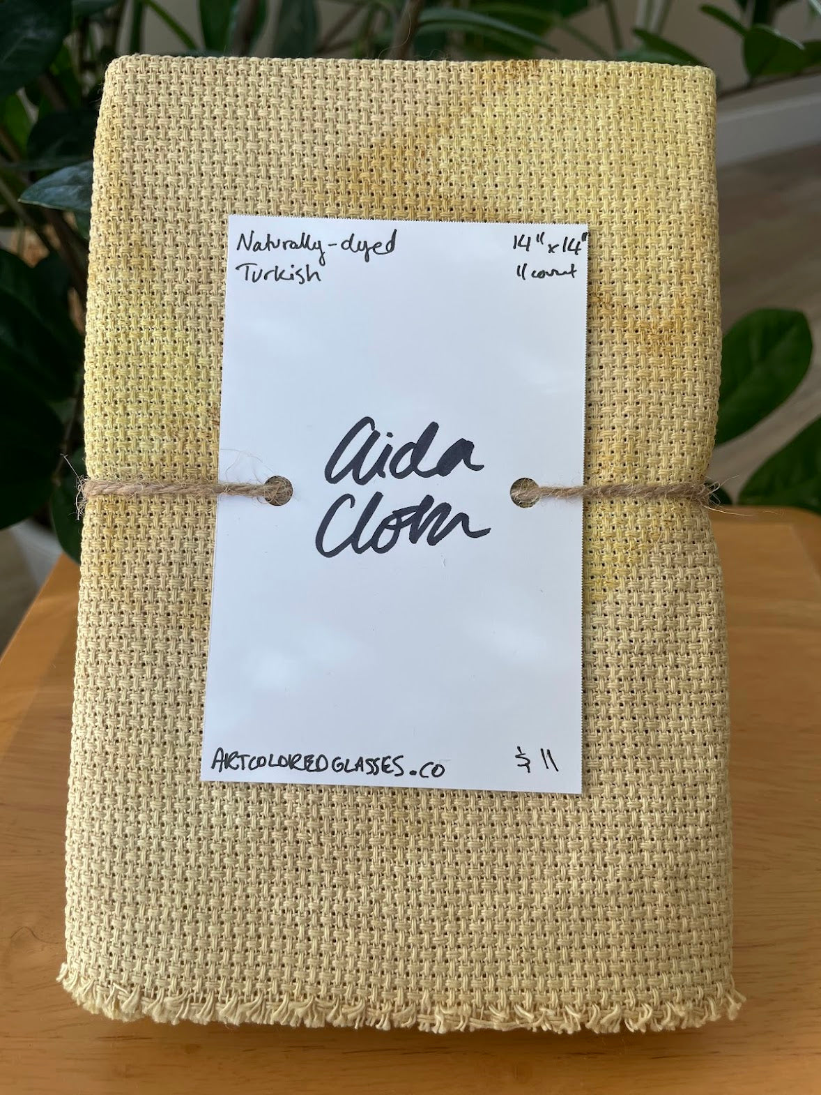 14" x 14" Soft Turkish Aida Cloth – Naturally Dyed (11 Count)