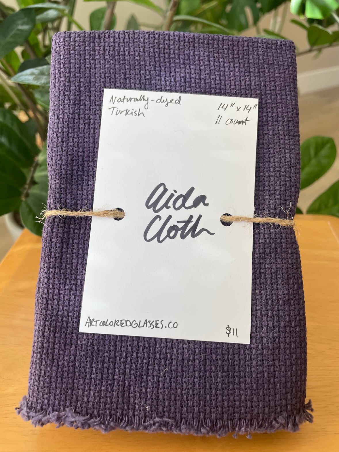 14" x 14" Soft Turkish Aida Cloth – Naturally Dyed (11 Count)