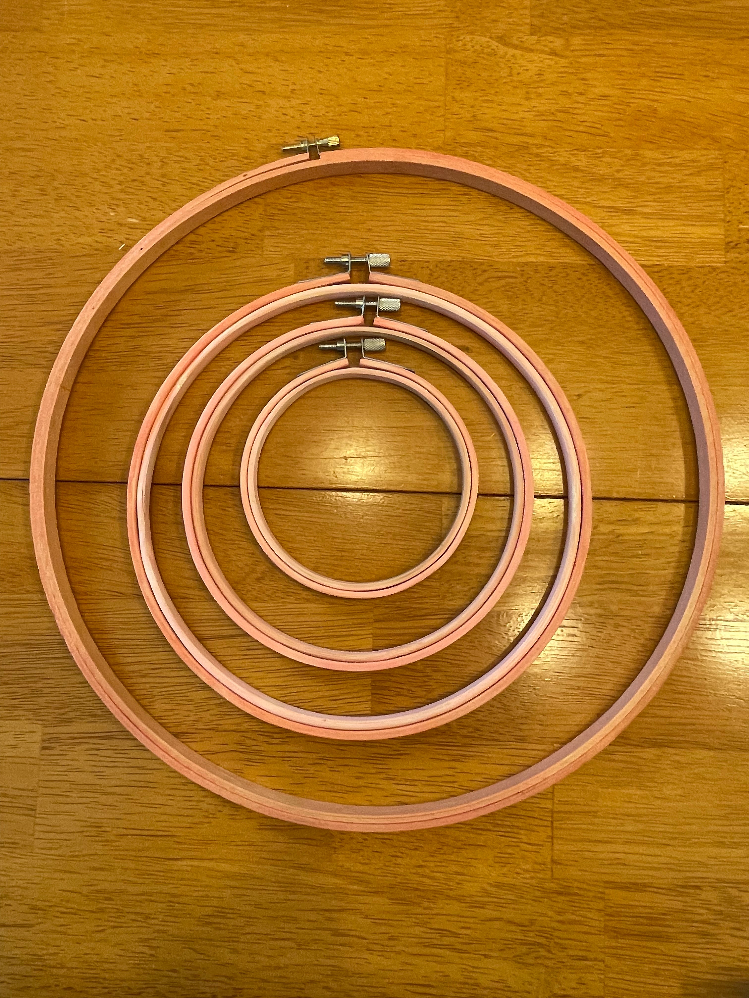 Naturally-Stained Embroidery Hoops