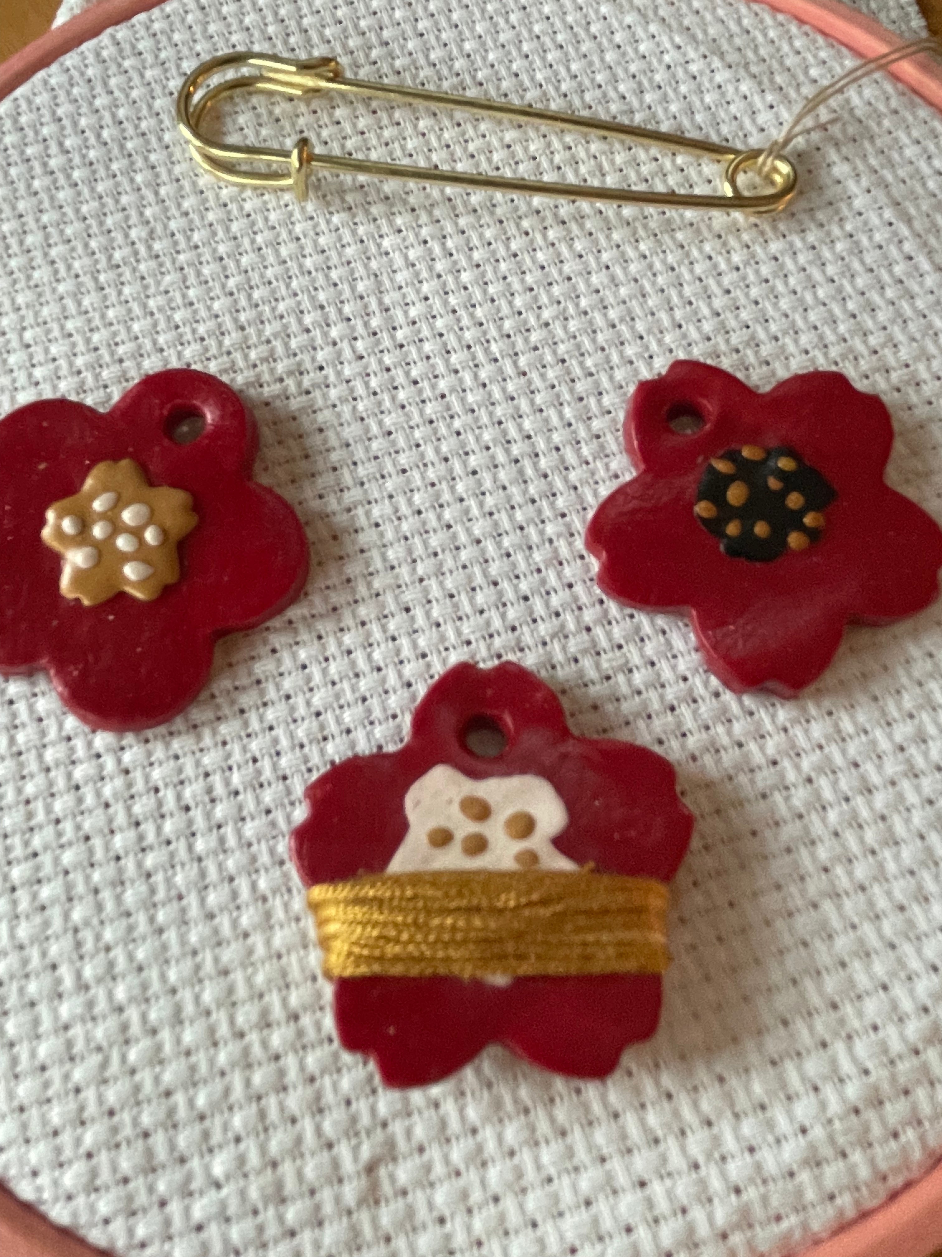 Flower Thread Bobbins - Set of 3