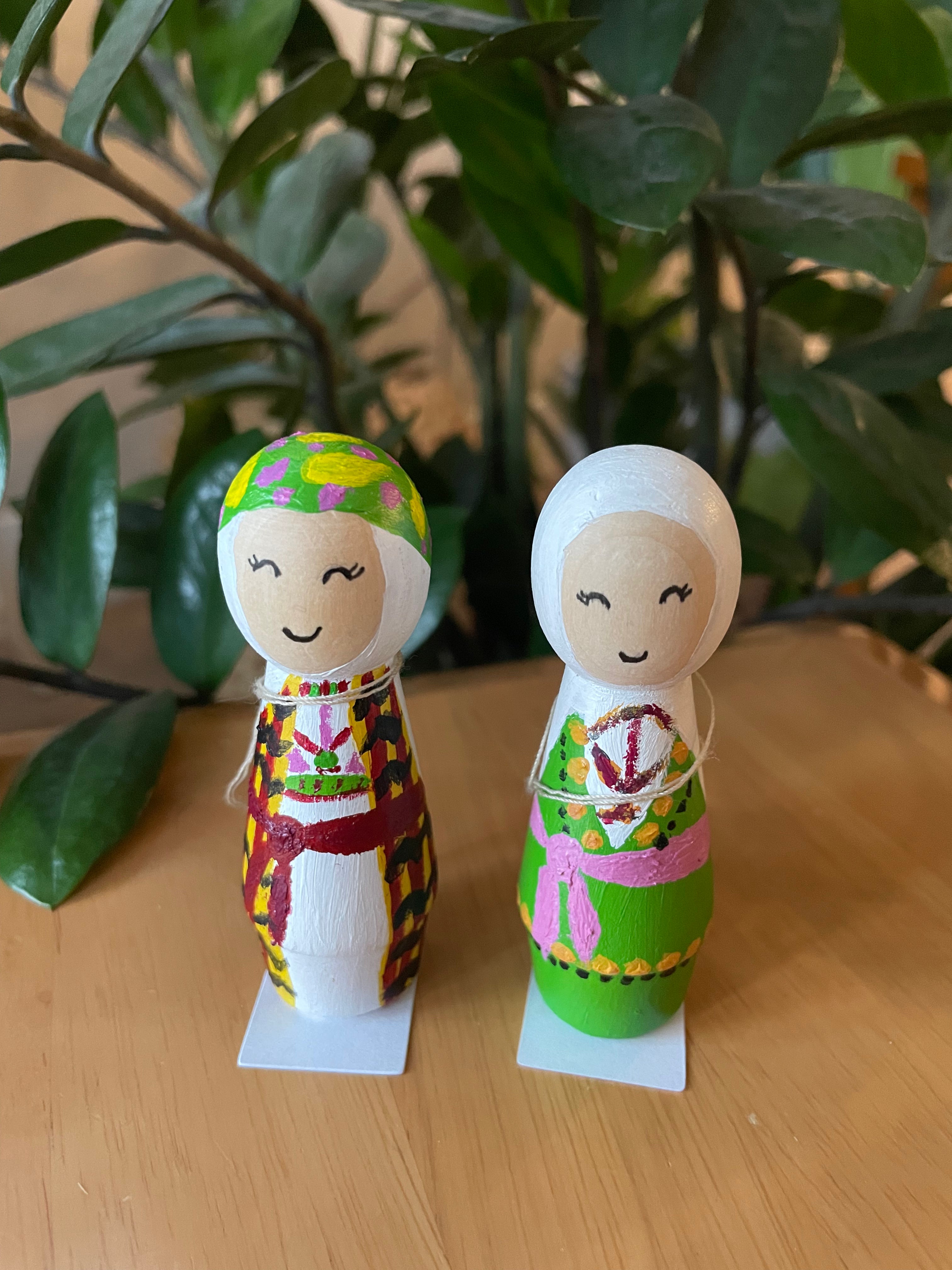 Tulkarm & Jenin Palestinian Peg Dolls