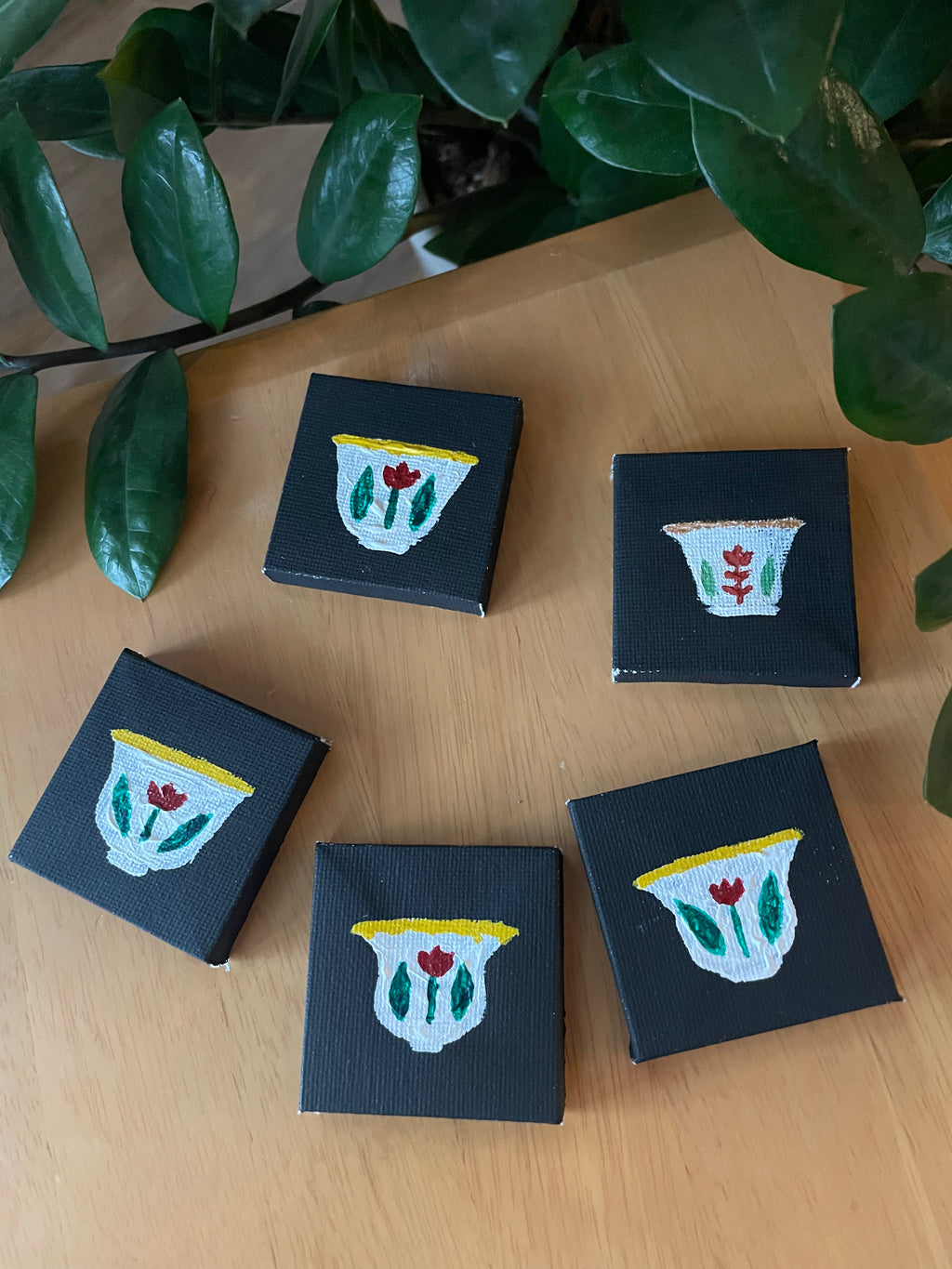 Mini Arabic Coffee Cup Painting