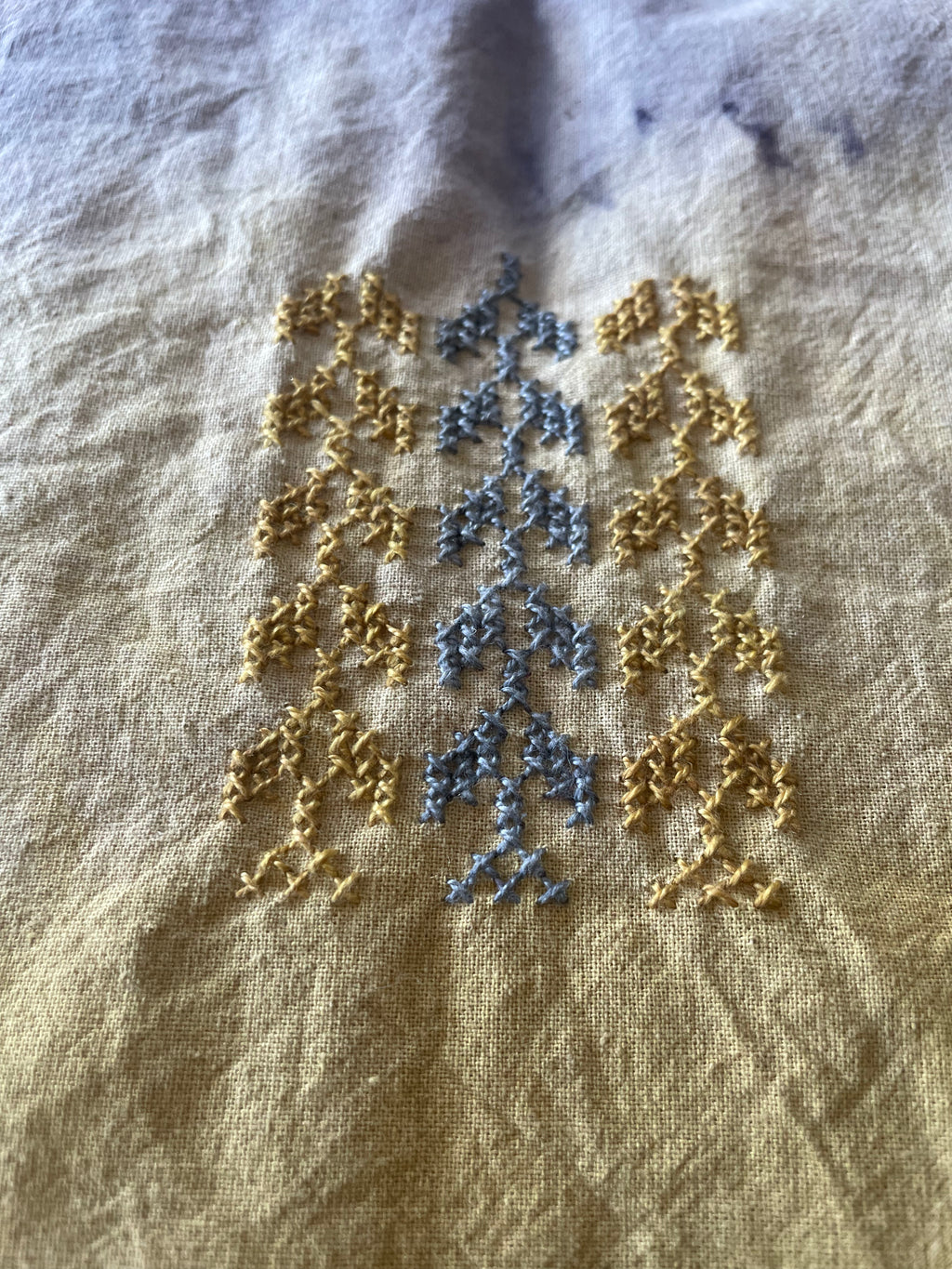 Naturally-Dyed Tatreez Tote Bag