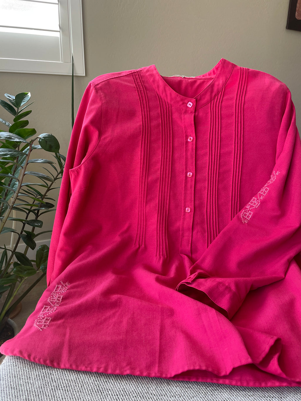 Upcycled Pink Tulkarm Tatreez Shirt