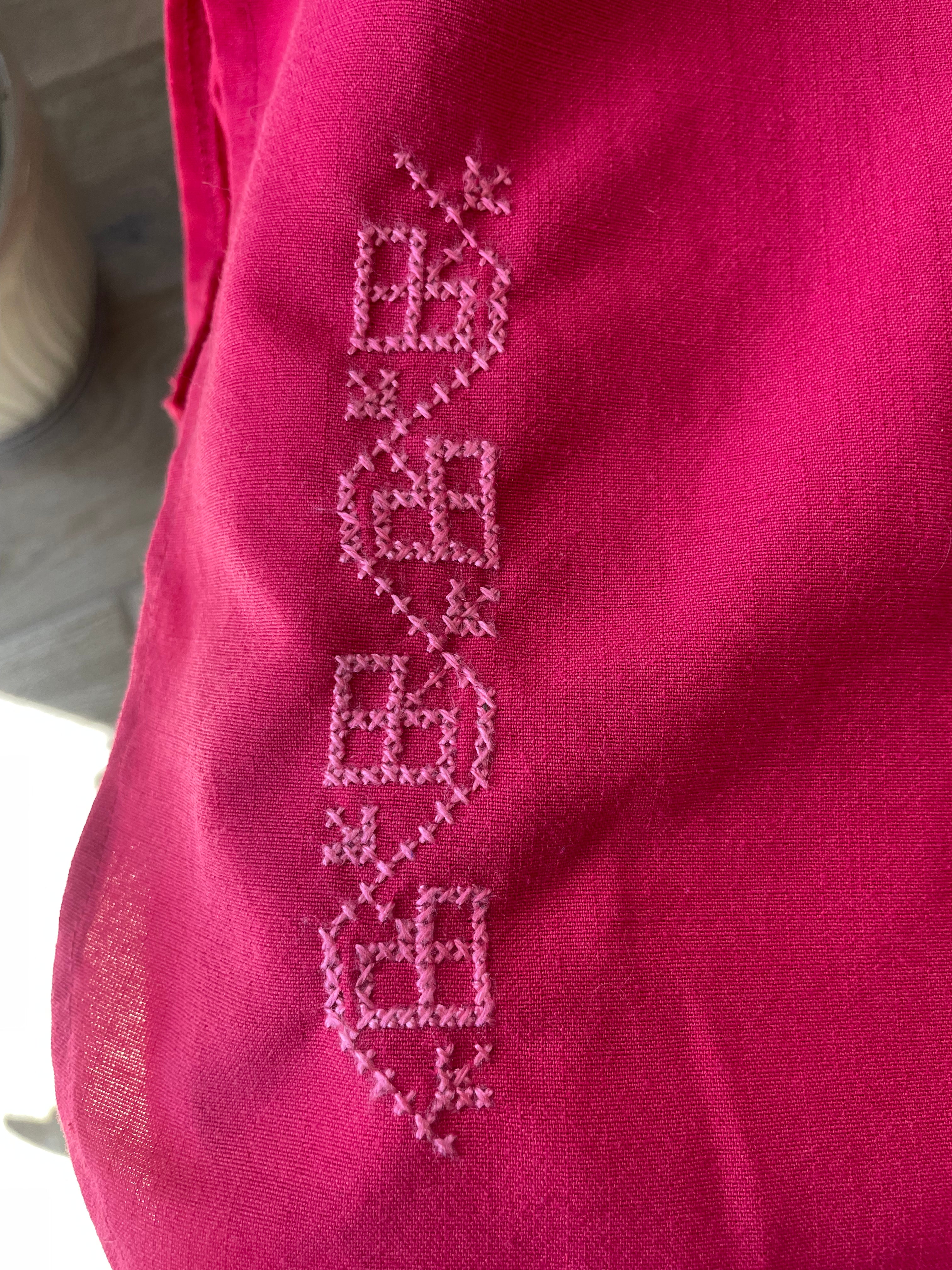 Upcycled Pink Tulkarm Tatreez Shirt