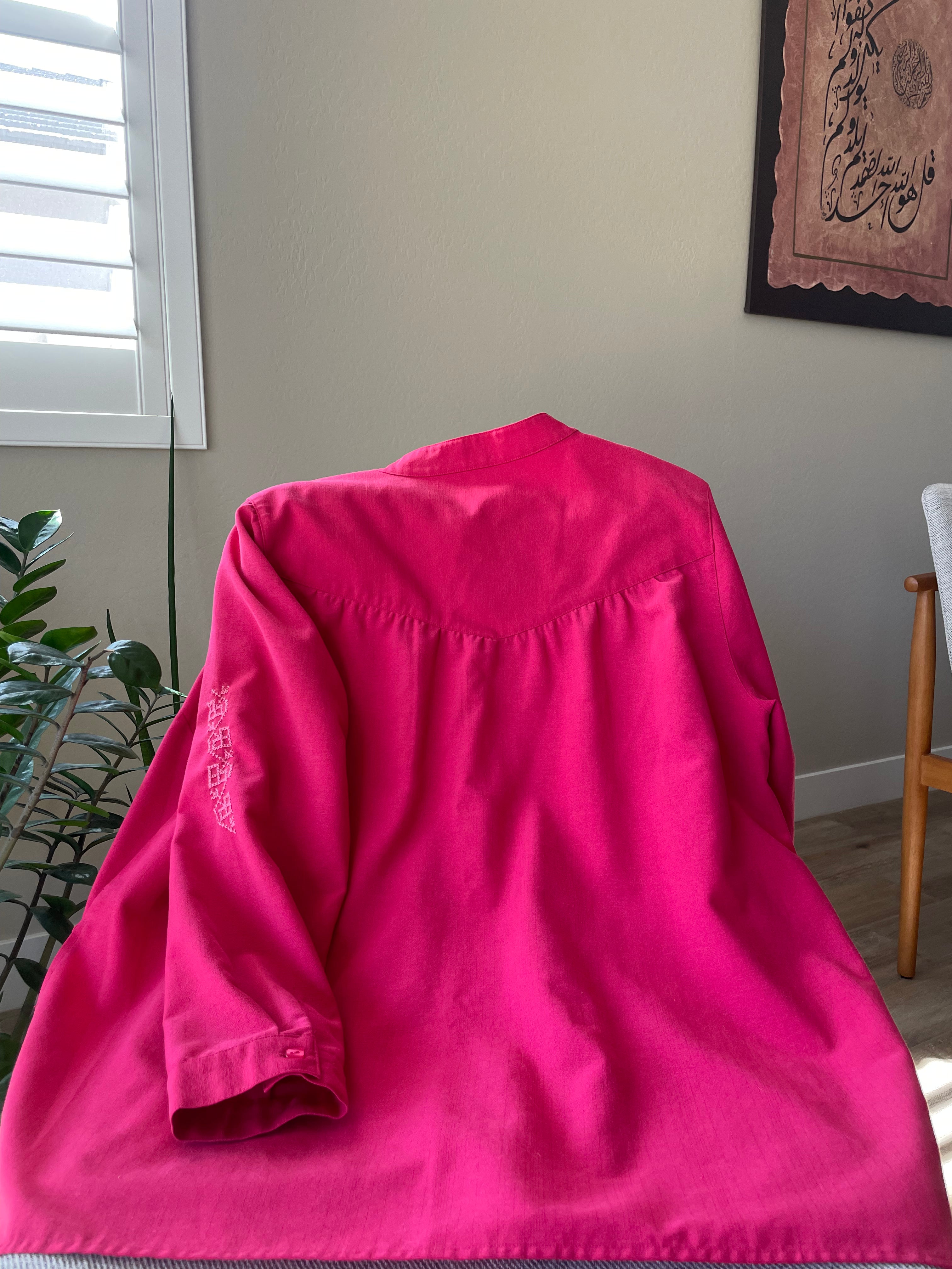 Upcycled Pink Tulkarm Tatreez Shirt