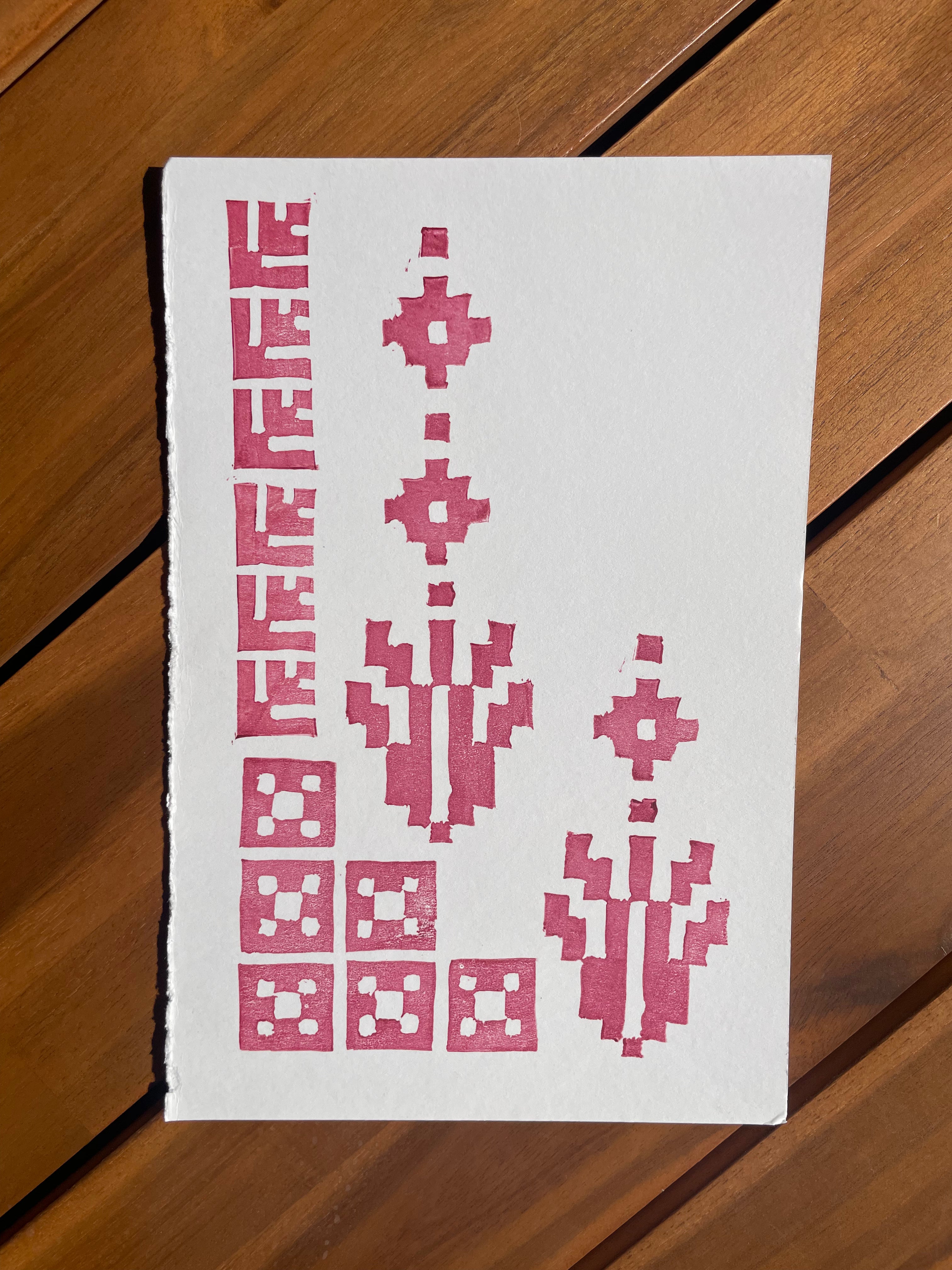Tulkarm Qabbeh Tatreez Block Print