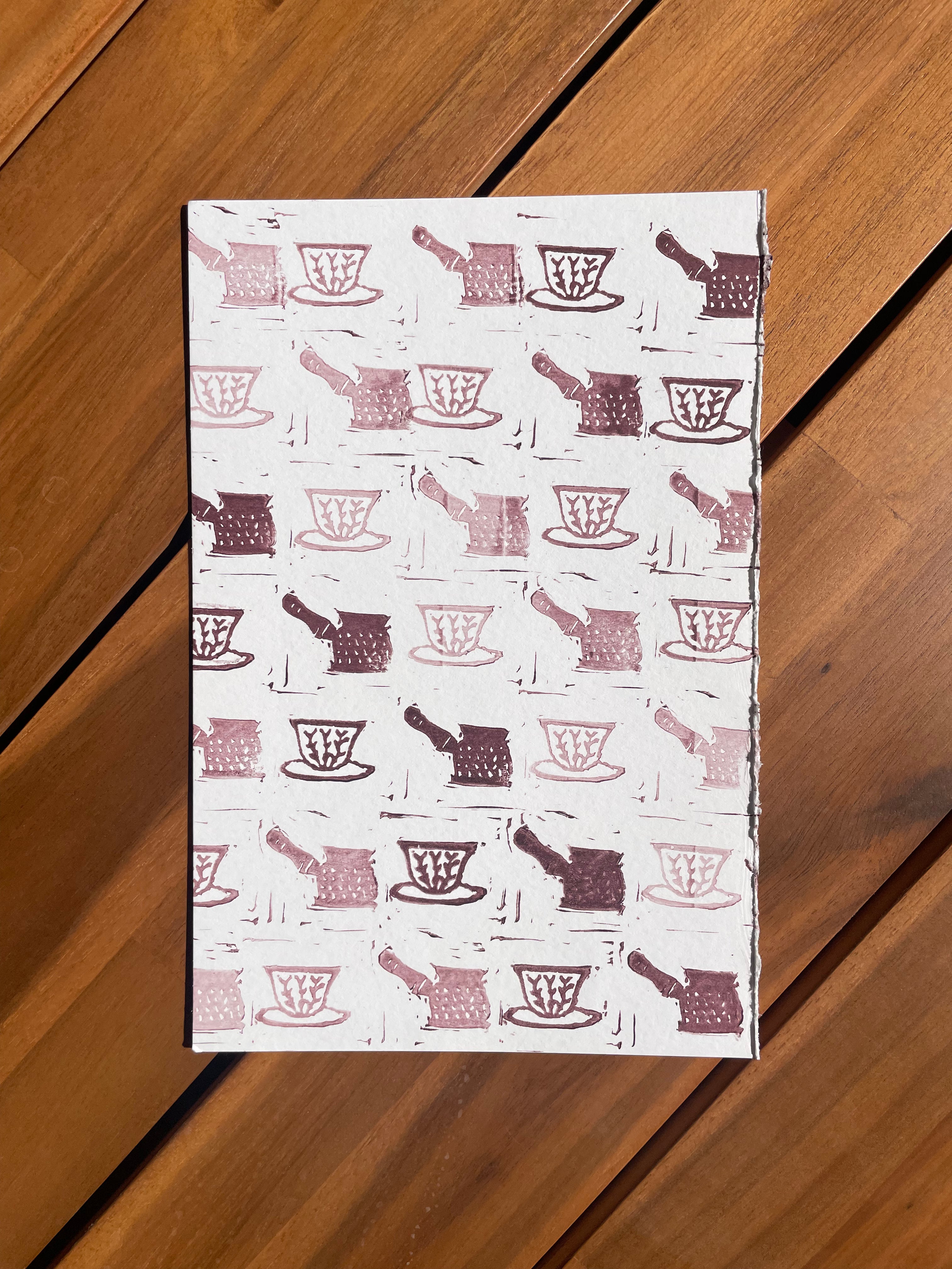 Arabic Coffee Block Print