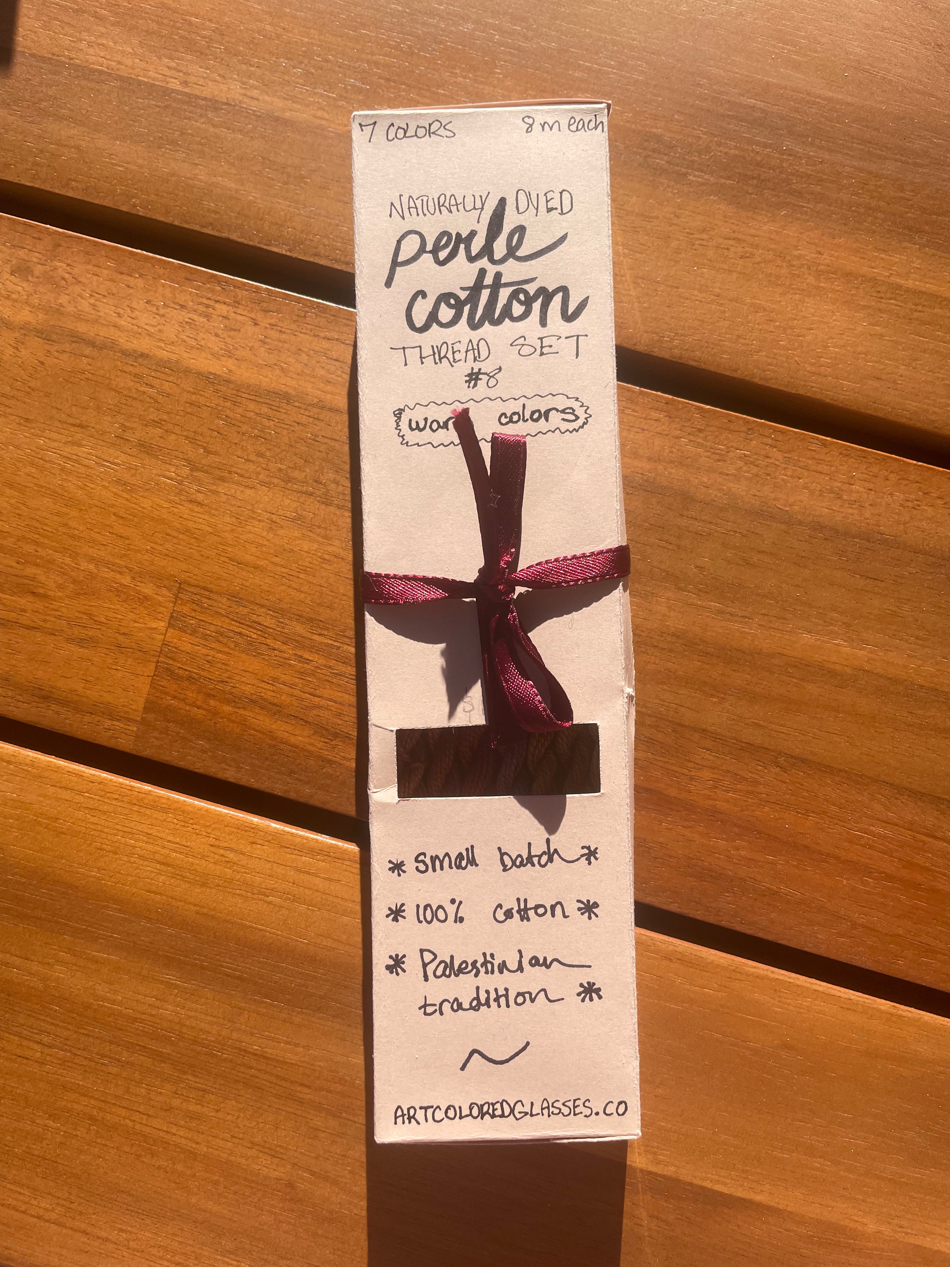 Pearl Cotton Thread Set - Warm Colors - Naturally Dyed