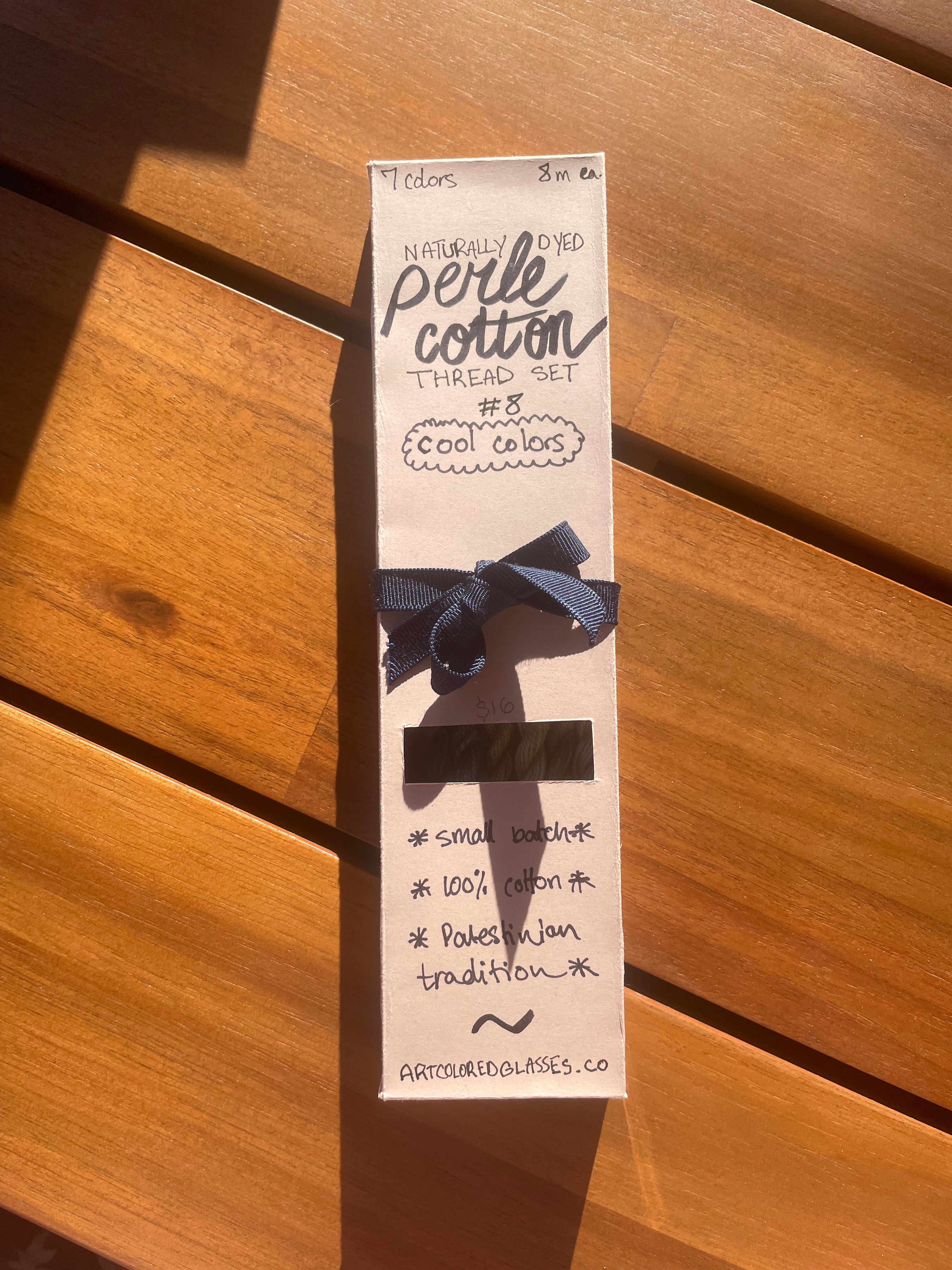 Pearl Cotton Thread Set - Cool Colors - Naturally Dyed