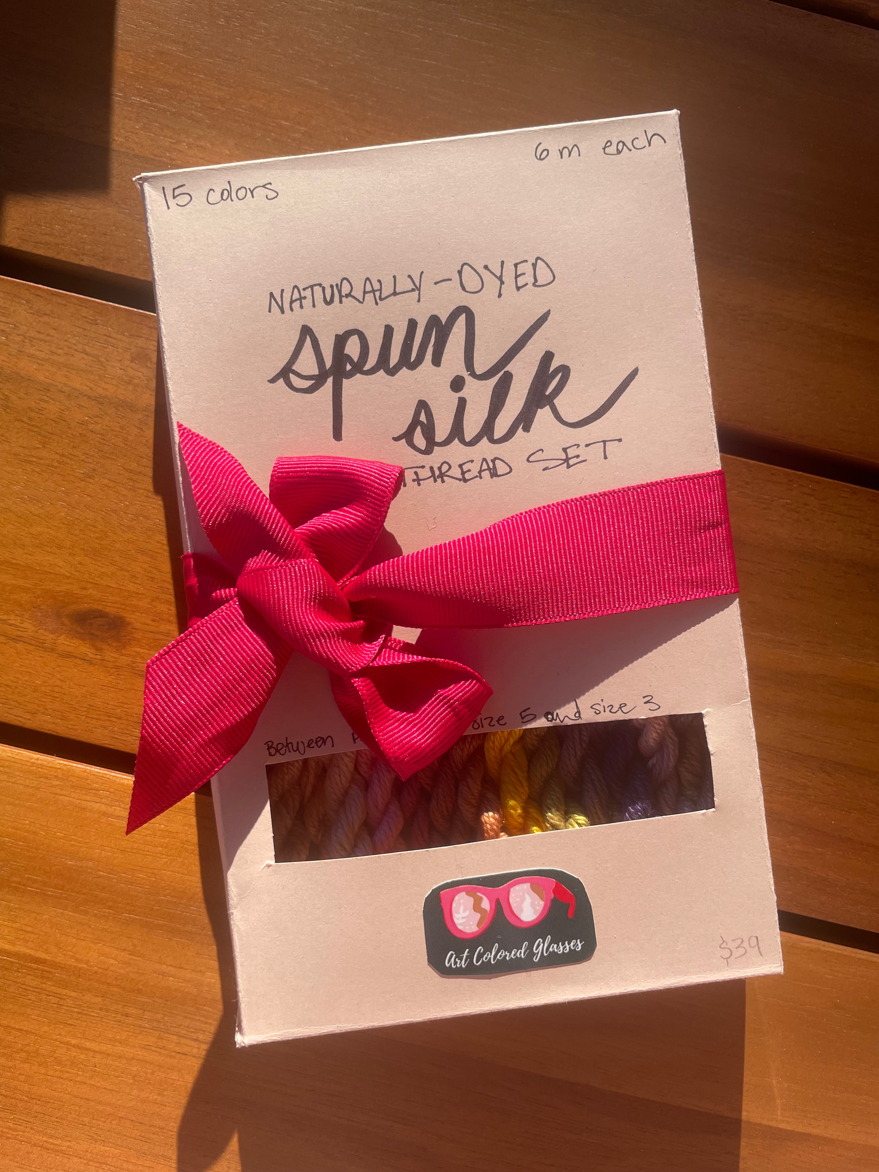 Spun Silk Thread Set - All Colors - Naturally Dyed